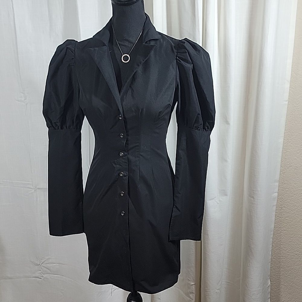 She is Victorious Mini Black Shirt Dress - Picture 12 of 12